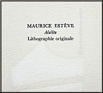 Maurice Estve: 'Alalito' 1972, Arches Btten, Text auf der Rckseite der Grafik - Lithographien | Originale