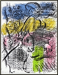 Marc Chagall: Original-Lithographie 'XXe sicle' 1970, Frau mit Esel