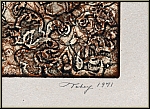 Mark Tobey: 'Thanksgiving Leaf' Erntedankfest, Original-Radierung Aquatinta 1971, signiert - Bild Signatur