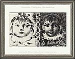 Pablo Picasso: Paloma et Claude, 1950, Original-Lithographie Kinderportrait - Bilder, Originale, Lithographien