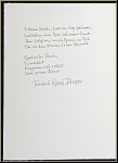 Anna-Eva Bergman: Original-Holzschnitt fr Erker-Treffen 2, 1974, signiert, Gedicht von Friedrich Georg Jnger