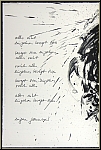 Gnther Uecker: Original-Lithographie 1987 signiert, Lyrik Eugen Gomringer 'alles ruht, einzelnes bewegt sich'